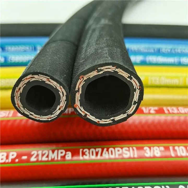 Flessibile tubo di gomma multiuso tubo di ritorno dell'olio R3 R6 tubo idraulico intrecciato a fibre