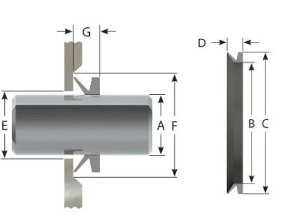 V tipo NBR FKM gomma V anello VS VA pompa d'acqua sigilli V sigillo anello di sigillo rotativo