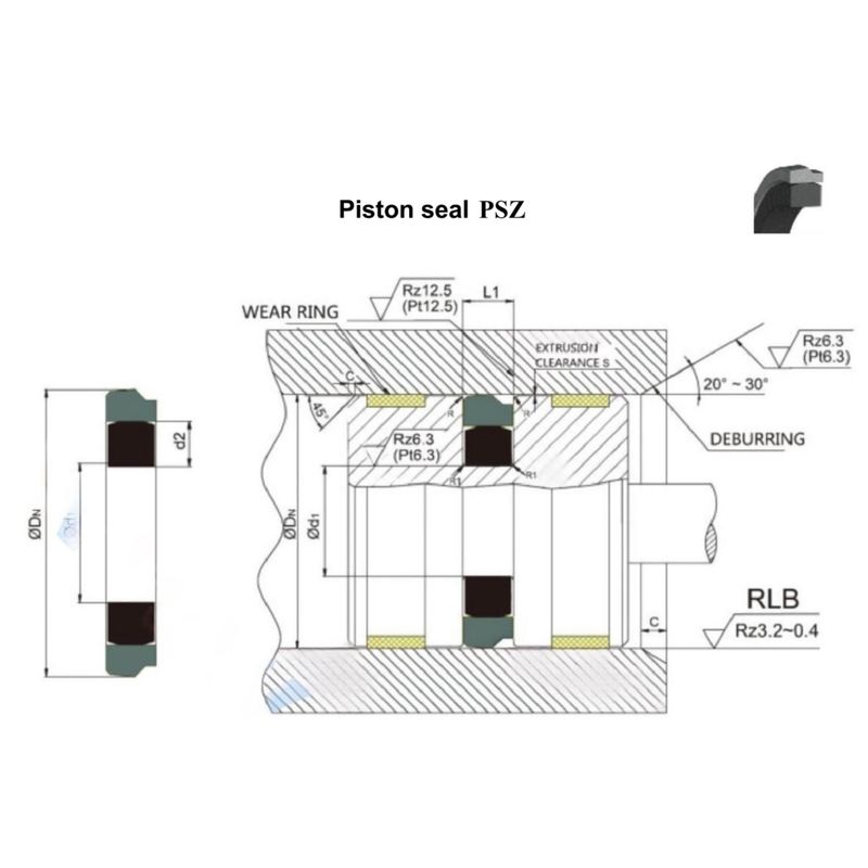 Tipo PSZ Kit di sigillo meccanico per la metallurgia idraulica Dimensione standard o dimensione personalizzata