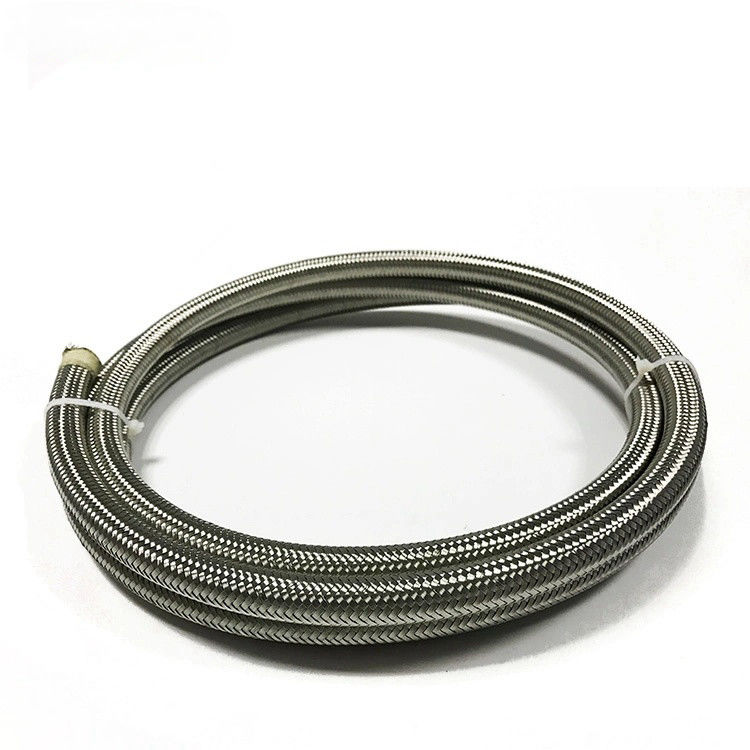 PTFE nero argento tubo di linea di combustibile intrecciato in acciaio inossidabile tubo di combustibile intrecciato in acciaio
