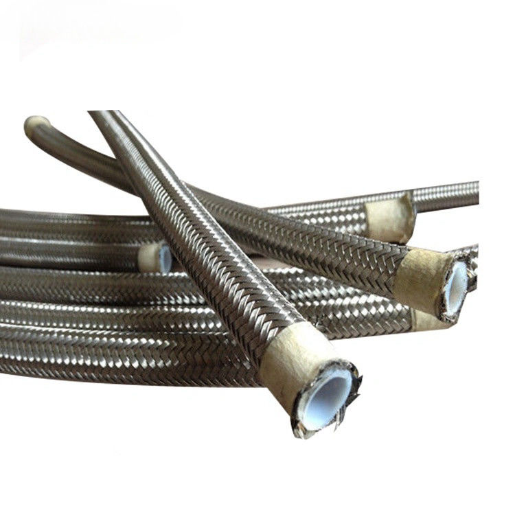 PTFE nero argento tubo di linea di combustibile intrecciato in acciaio inossidabile tubo di combustibile intrecciato in acciaio